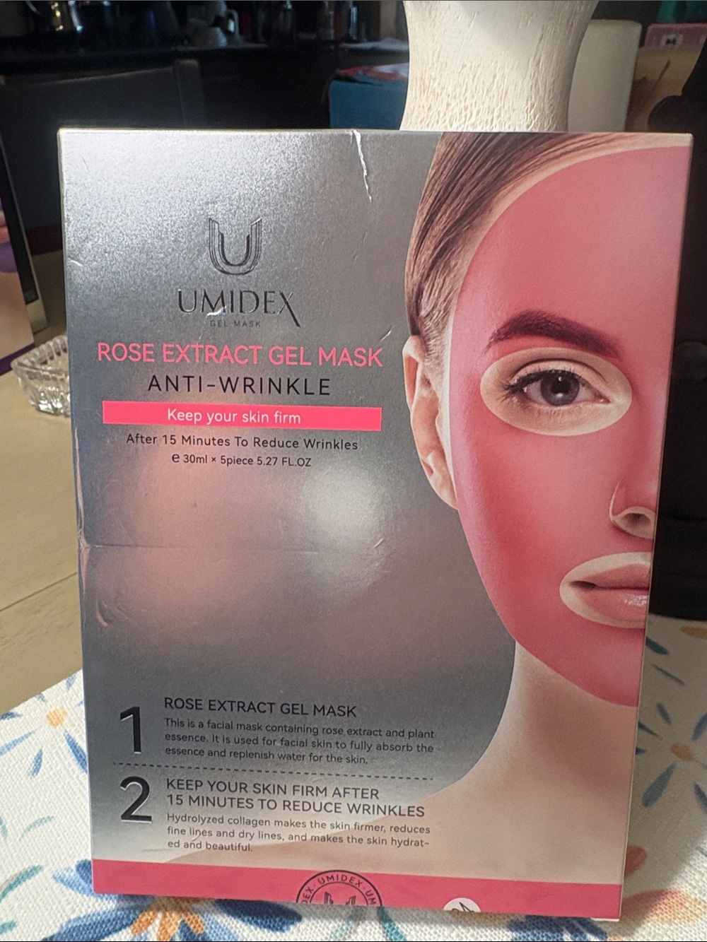 Rose Extract Gel Mask — Pink Anti-Wrinkle Facial Mask